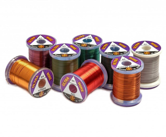 UTC Ultra Wire in Brassie size – durable fly tying wire for segmented bodies and ribbing on midges and nymphs.