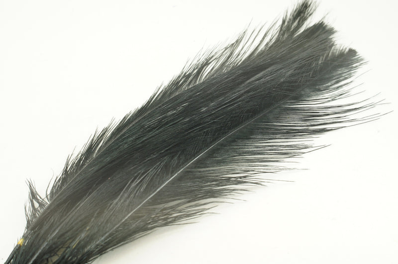 UV2 Raptor Hackle in black – essential dark hackle with strong silhouette and movement for versatile fly patterns.