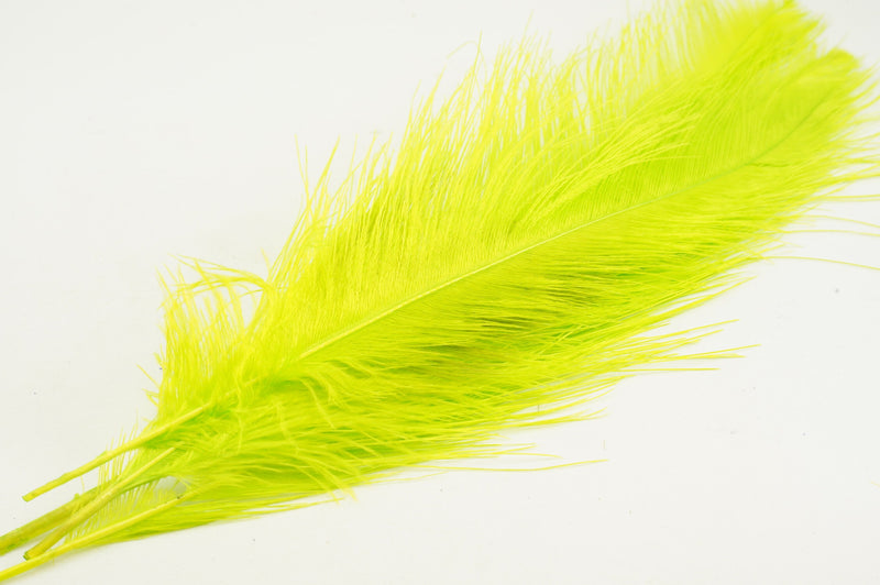 UV2 Raptor Hackle in fluorescent chartreuse – vibrant, eye-catching feathers ideal for high-visibility streamers and steelhead flies.