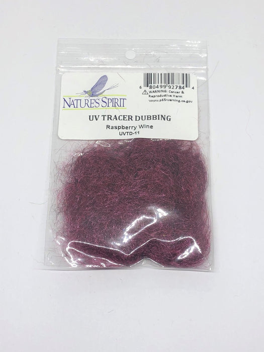 Raspberry Wine UV Tracer Dubbing – bold raspberry hue with flashy UV tones for leeches, buggers, and lake flies.