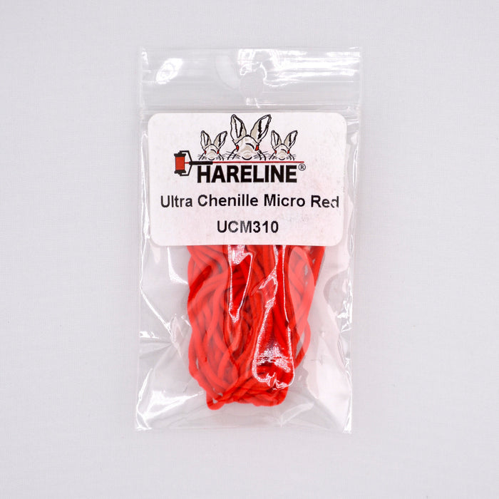 Ultra Chenille Micro in red – bold and classic choice for San Juan worms and blood midge patterns.