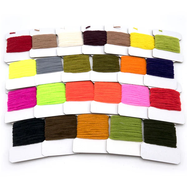 Ultra Chenille by Hareline – standard-size, tightly woven fly tying chenille ideal for building durable, smooth bodies on nymphs and worm patterns.