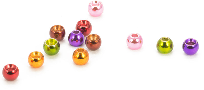 Umpqua radiant tungsten fly tying beads – metallic, high-shine beads that add flash and depth to Euro nymphs, streamers, and competition patterns.