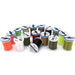 Spools of premium Veevus thread in a variety of colors and sizes, known for superior strength, smooth laydown, and versatility in fly tying applications from dry flies to streamers.