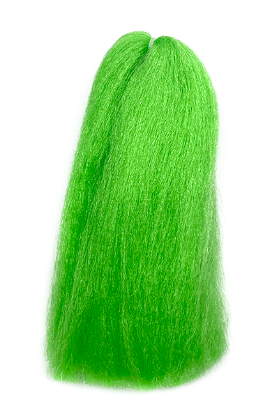 Chartreuse Widow’s Web by MFC – fluorescent green synthetic fibers perfect for high-visibility posts and attractor dry fly wings.