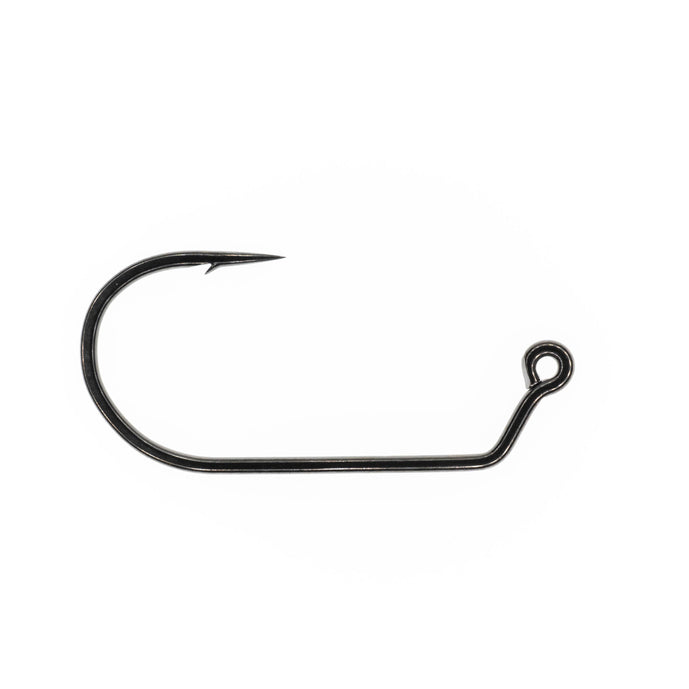 Umpqua X-Series 60-degree jig hooks – barbless, competition-style fly tying hooks with wide gaps and heavy wire for Euro nymphs and jigged streamer patterns.