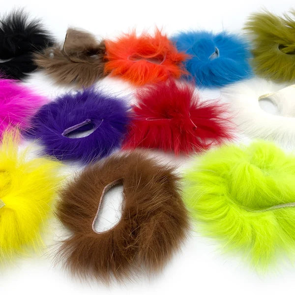 Arctic Fisherman Blue and Shadow Fox Zonker strips for tying steelhead, salmon, and streamer fly patterns.