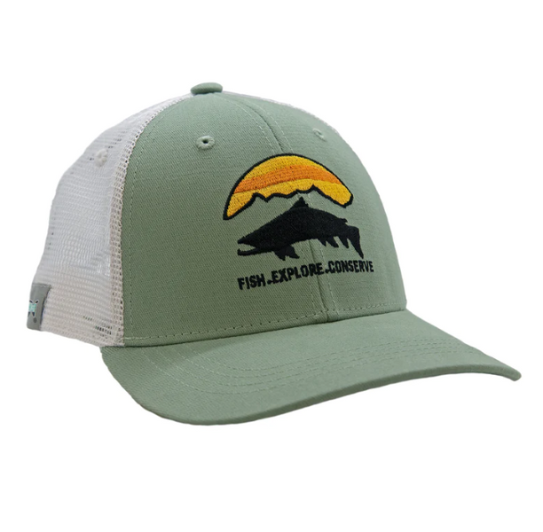 Rep Your Water Trucker Hat - Grizzly Trout