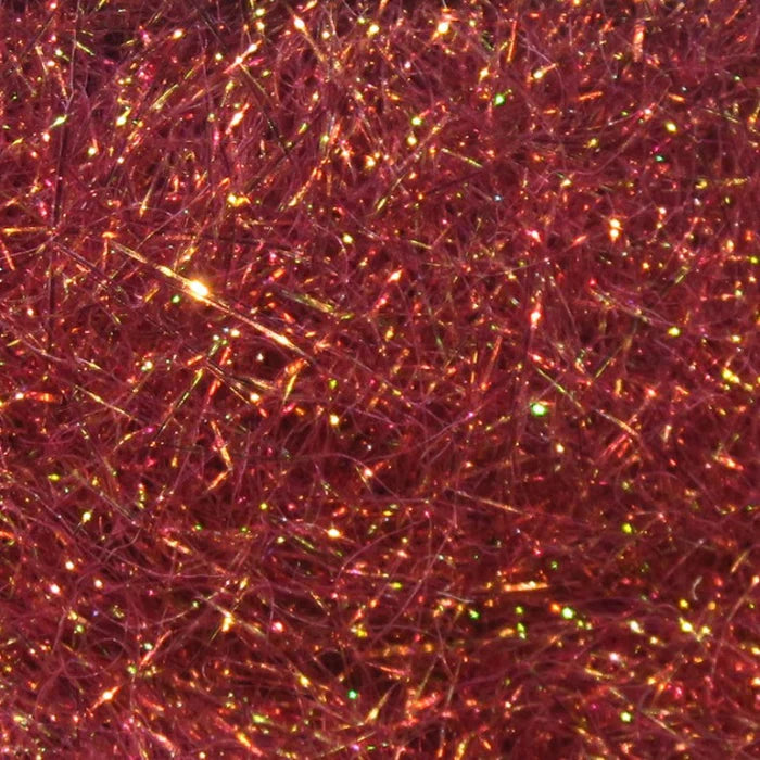 Hareline Ice Dub in Claret – reflective synthetic dubbing ideal for adding flash and color to nymphs, emergers, and streamers.