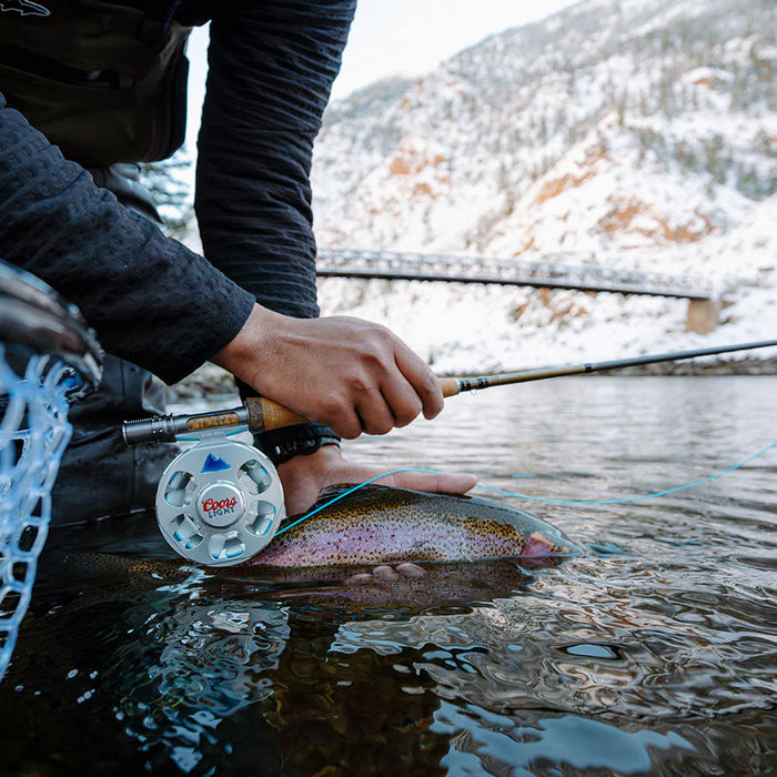colorful fishing reels Get Burst 325 Fly Online 1 gear ratio allows for quick retrieval Ross Reels Coors Light Cimarron