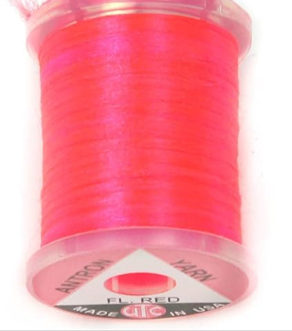 Spool of UTC Antron Yarn in synthetic trilobal fiber, ideal for wing posts, shucks, and dry fly bodies.