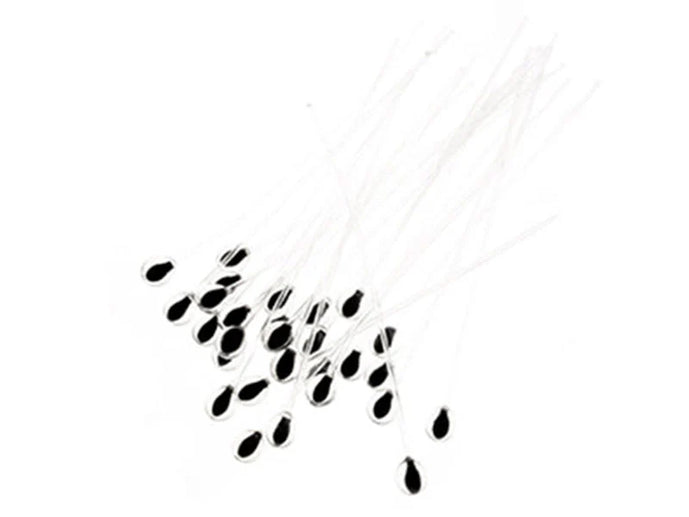 Aqua Flies Halo Eyes in silver, 3D domed fly tying eyes for steelhead intruders, baitfish, and streamer patterns.