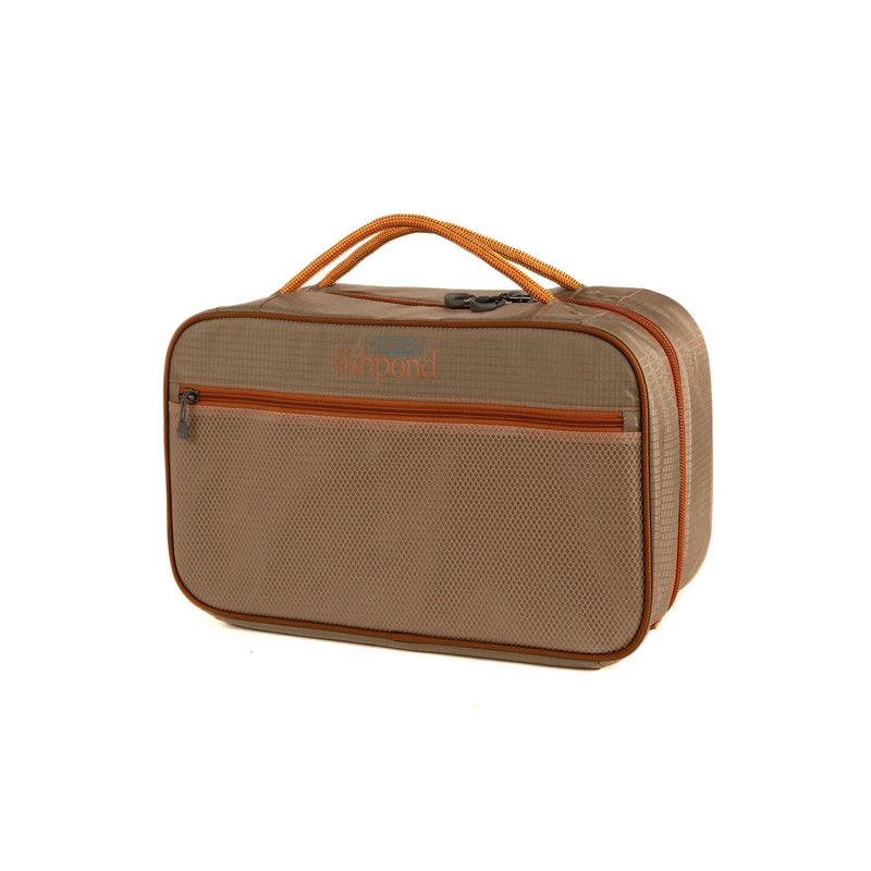 Tailwater Fly Tying Kit by Fishpond featuring organized compartments, durable fabric, and tool storage for fly tying at home or on the go.