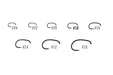 Tiemco TMC2487 curved nymph hooks – 25-pack of short-shank, wide-gape hooks perfect for shrimp, scuds, caddis pupae, and emergers.