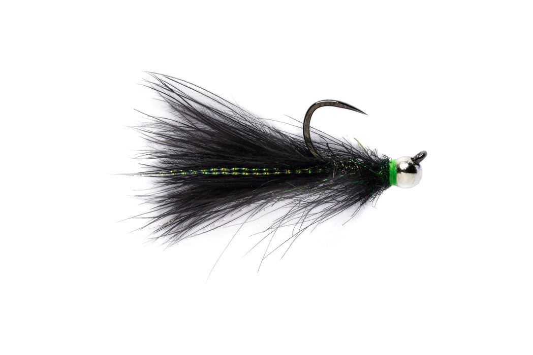 CDC Jig Streamer Black by Fulling Mill// Barbless Hook — Red's Fly Shop