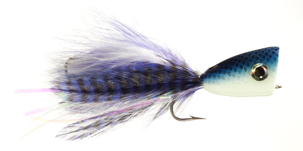 as crooked as a barrel of fish hooks Off-Shore Tandem Hook Popper by Rainy's // Bluewater Popper Fly — Red's Fly Shop