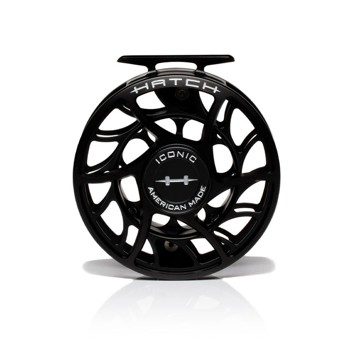 Hatch Iconic Fly Reel Large Arbor clear/red, Reels, Fly Reels