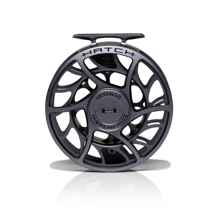 Hatch Iconic 9 Plus Fly Reel Clear/Red / Large Arbor