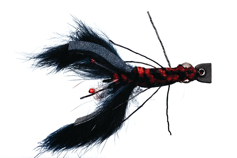 Crayfish Bunny Black // Bass Fly by Solitude