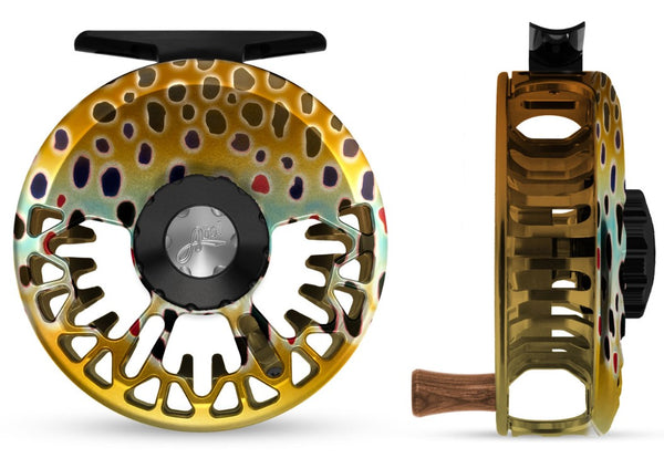 Abel Vaya Fly Reel 5/6 Native Brown Finish and Drag Knob with Walnut Handle