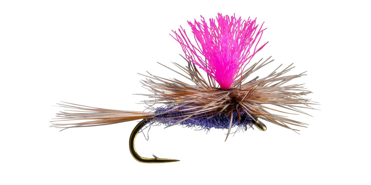 Vampfly Red Humpy Trout Flies Parachute Adams Irrestible Dry Fly Tied With  Bronze Color Barbed Hook