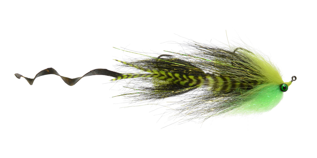 Rainy's Satkowski's Devil's Tail Fly Chartreuse/Black